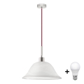 Lampa sufitowa LED na linkę 1xE27/60W/230V biała