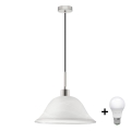 Lampa sufitowa LED na linkę 1xE27/60W/230V biała