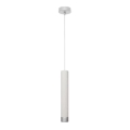 Lampa sufitowa LED na linkę TUBA 1xGU10/4,8W/230V biała/błyszczący chrom