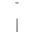 Lampa sufitowa LED na linkę TUBA 1xGU10/4,8W/230V szara/matowy chrom