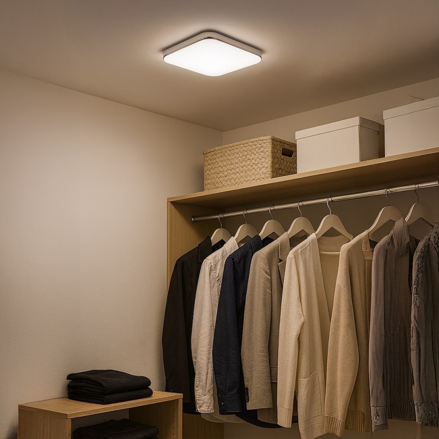 Lampa sufitowa LED NEMO/11W/230V 26x26 cm chrom błyszczący