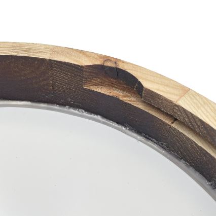 Lampa sufitowa LED OAK SMOKY SLIM LED/20W/230V 4000K śr. 27 cm dąb/ciemny brąz