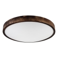 Lampa sufitowa LED OAK SMOKY SLIM LED/36W/230V 4000K Ø 47 cm dąb/ciemny brąz