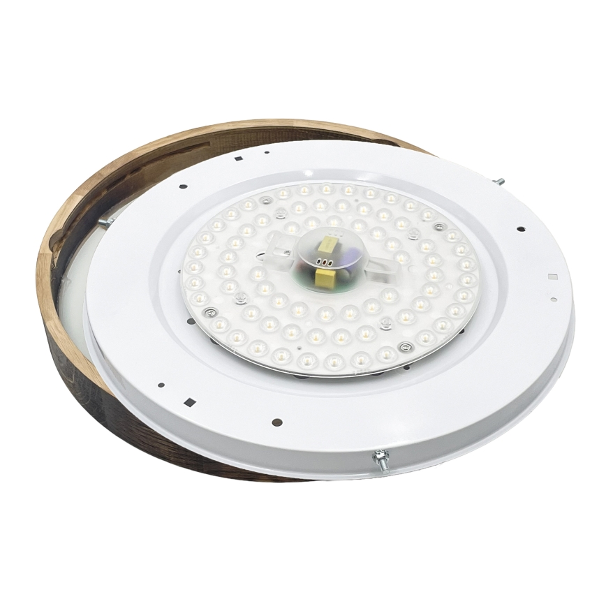 Lampa sufitowa LED OAK SMOKY SLIM LED/36W/230V 4000K Ø 47 cm dąb/ciemny brąz