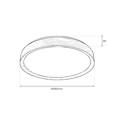 Lampa sufitowa LED ORINOKO LED/36W/230V śr. 48 cm beżowa