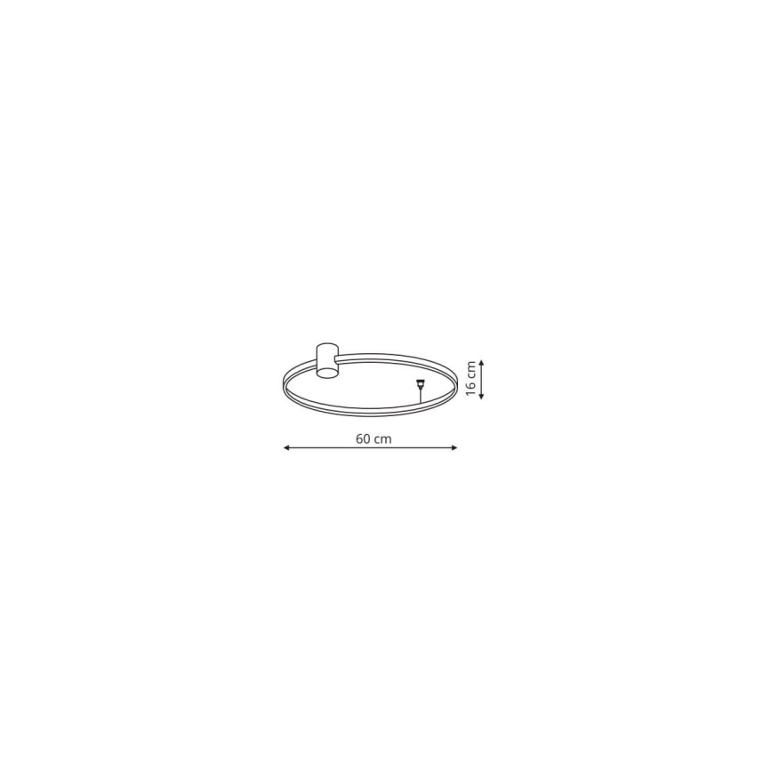 Lampa sufitowa LED RING S 34 W / 230 V 3000/4000/6000 K Ø 60 cm czarna