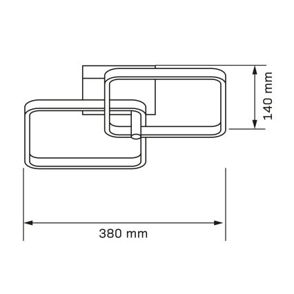 Lampa sufitowa LED ROBERT LED/25W/230V 25x38 cm czarna