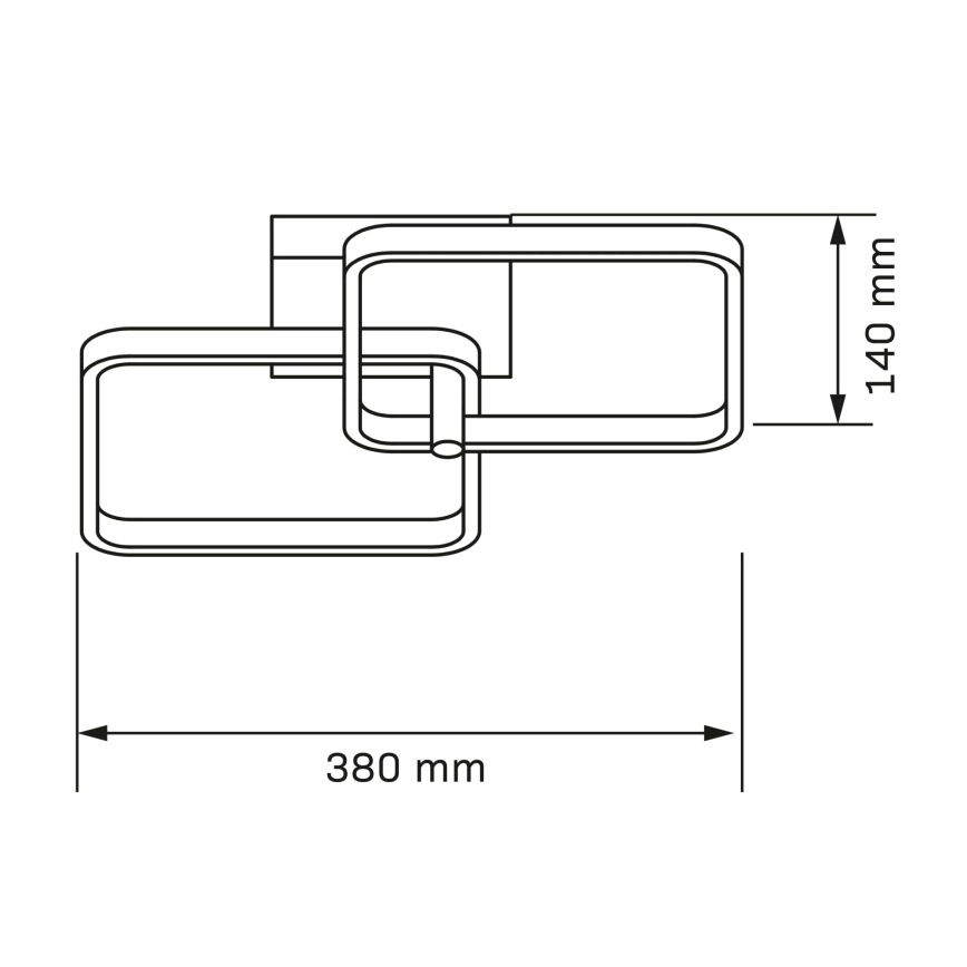 Lampa sufitowa LED ROBERT LED/25W/230V 25x38 cm czarna