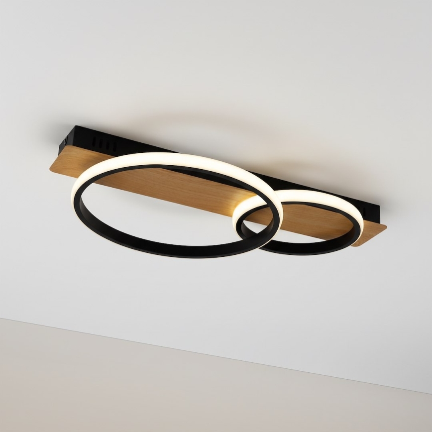 Lampa sufitowa LED ROWENA LED/14W/230V czarna/brązowa