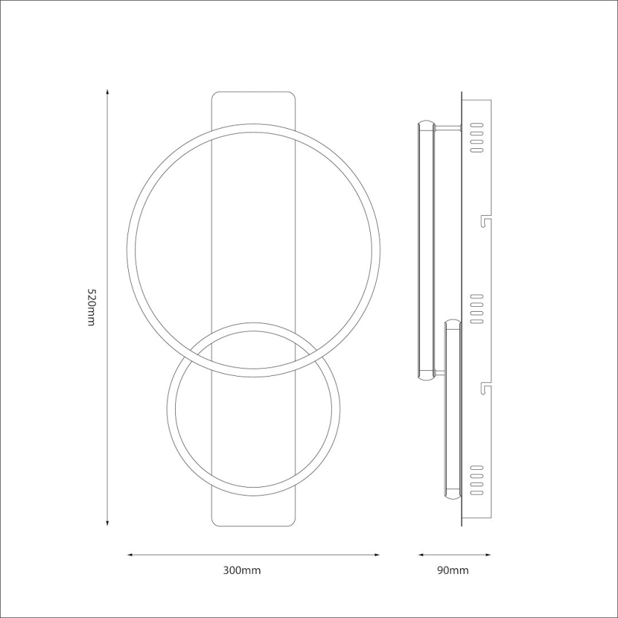 Lampa sufitowa LED ROWENA LED/14W/230V czarna/brązowa