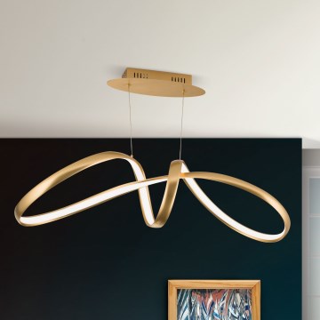 Lampa sufitowa LED ściemnialna na linkach CIRCUS LED/36W/230V złota