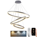 Lampa sufitowa LED ściemnialna na linkach LED/125W/230V 3000-6500K śr. 80 cm + pilot do zdalnego sterowania