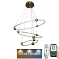 Lampa sufitowa LED ściemnialna na linkach LED/45W/230V 3000-6500K śr. 80 cm + pilot do zdalnego sterowania