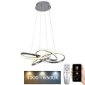 Lampa sufitowa LED ściemnialna na linkach LED/65W/230V 3000-6500K śr. 48 cm szara + pilot do zdalnego sterowania