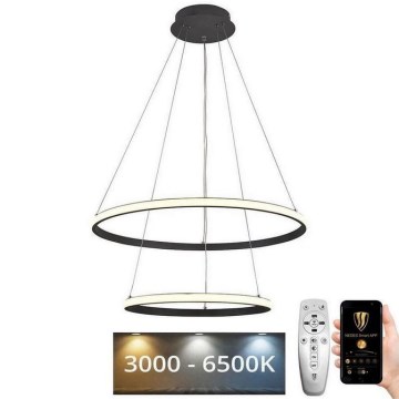 Lampa sufitowa LED ściemnialna na linkach LED/75W/230V 3000-6500K śr. 60 cm + pilot do zdalnego sterowania