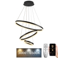 Lampa sufitowa LED ściemnialna na linkach LED/85W/230V 3000-6500K śr. 60 cm + pilot do zdalnego sterowania