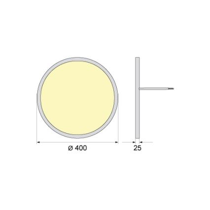 Lampa sufitowa LED SIMEN LED/32W/230V 4000K IP40 śr. 40 cm biała UGR19