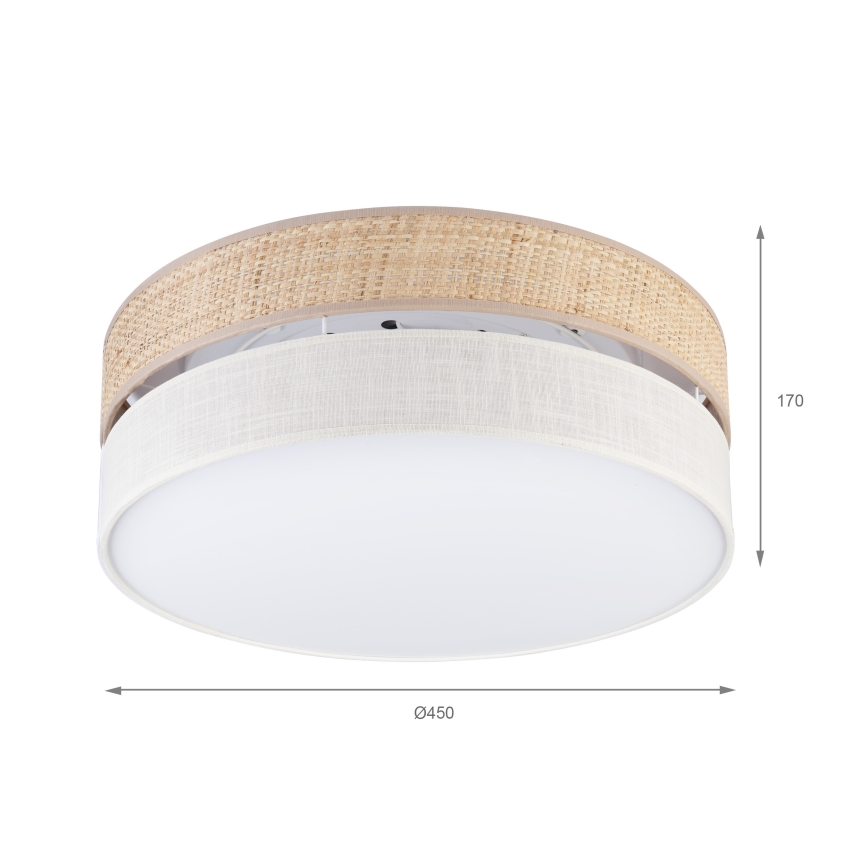 Lampa sufitowa LED SIRJA BOHO LED/36W/230V 4000K śr. 45 cm beżowa/kremowa