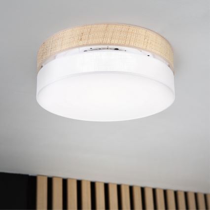 Lampa sufitowa LED SIRJA BOHO LED/36W/230V 4000K śr. 45 cm beżowa/biała