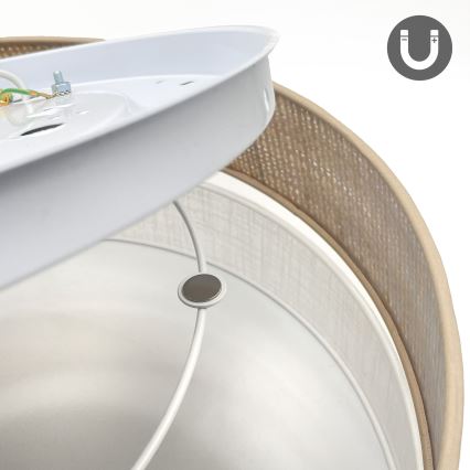 Lampa sufitowa LED SIRJA BOHO LED/36W/230V 4000K śr. 45 cm beżowa/biała