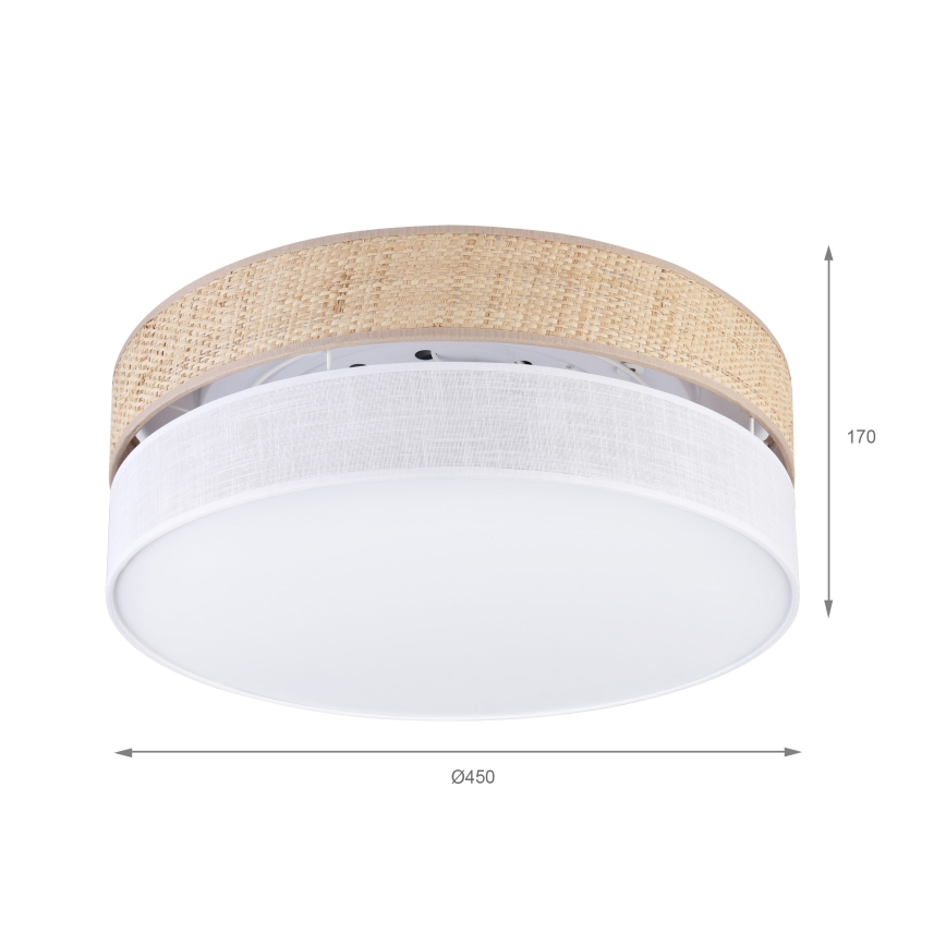 Lampa sufitowa LED SIRJA BOHO LED/36W/230V 4000K śr. 45 cm beżowa/biała