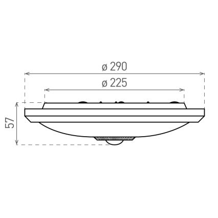 Oprawa sufitowa LED z czujnikiem ruchu i zmierzchu LED/12W/230V śr. 29 cm biała
