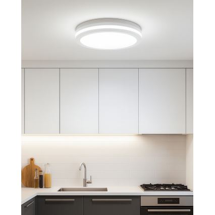 Plafon łazienkowy LED z czujnikiem ruchu LED/20W/230V 3000/4000/6500K śr. 23 cm IP54 biały