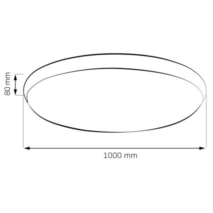 Ściemnialna lampa sufitowa LED KERN 100W/230V 3000/4000/6000K Ø 100 cm złota + pilot zdalnego sterowania