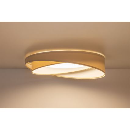 Ściemnialna lampa sufitowa LED SMART GALAXY MODERN LED/24W/230V 3000-6500K śr. 55 cm kremowa/biała + pilot zdalnego sterowania