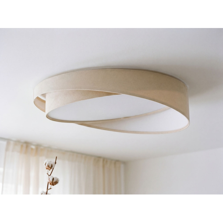 Ściemnialna lampa sufitowa LED SMART GALAXY MODERN LED/24W/230V 3000-6500K śr. 55 cm kremowa/biała + pilot zdalnego sterowania