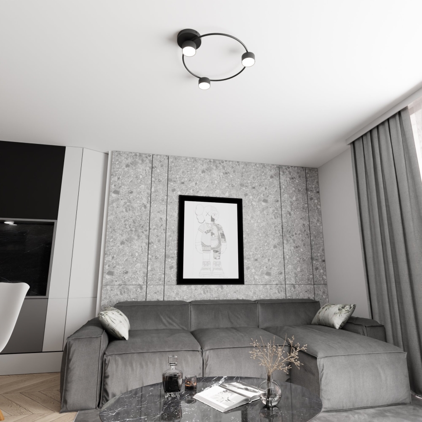 Lampa sufitowa LUCIO 3xGX53/12W/230V czarny