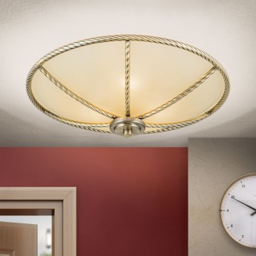 Lampa sufitowa MAURO 3xE27/60W/230V Ø 42 cm brąz
