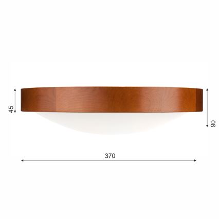 Lampa sufitowa MEDA 2xE27/60W/230V sosna