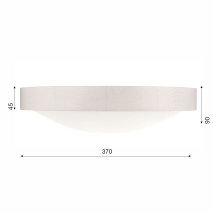 Lampa sufitowa MEDA 2xE27/60W/230V sosna