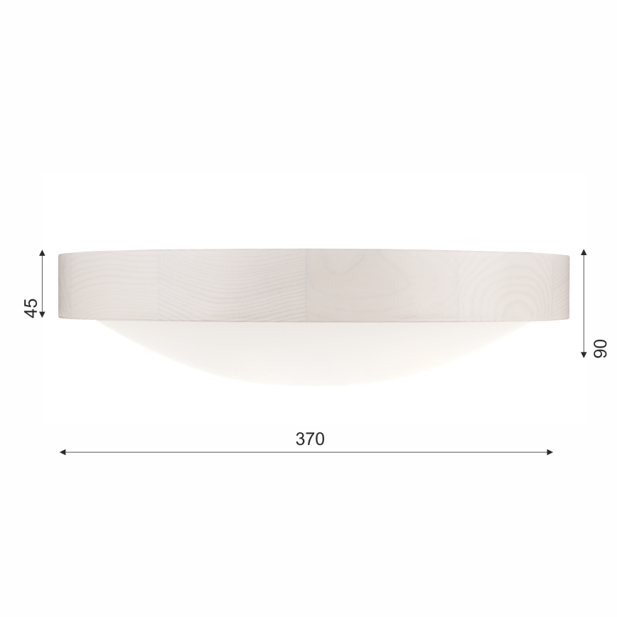 Lampa sufitowa MEDA 2xE27/60W/230V sosna