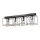 Lampa sufitowa MIKA 4xE27/60W/230V 61 cm czarna/chrom błyszczący