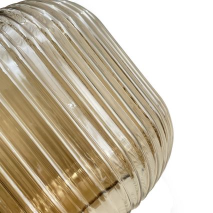 Lampa sufitowa MILOU WOOD 1xE27/15W/230V dąb/dymny beż Ø 20 cm