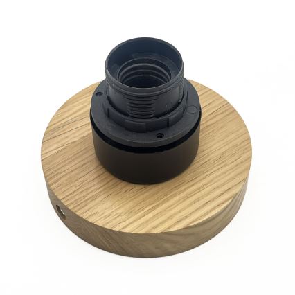 Lampa sufitowa MILOU WOOD 1xE27/15W/230V dąb/dymny beż Ø 20 cm