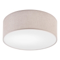 Lampa sufitowa MONTE 1xE27/60W/230V śr. 35 cm beżowa