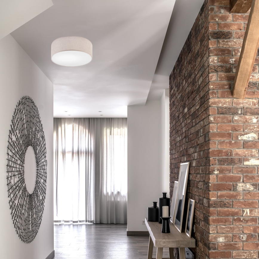 Lampa sufitowa MONTE 1xE27/60W/230V śr. 35 cm beżowa