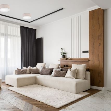 Lampa sufitowa MONTE 1xE27/60W/230V śr. 35 cm beżowa