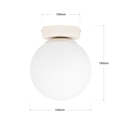 Lampa sufitowa MOONLIGHT 1xE27/15W/230V Ø 16 cm kremowa