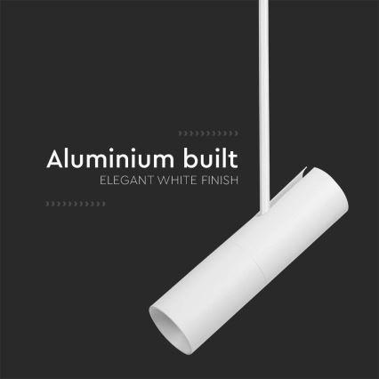 Lampa sufitowa na pręcie 1xGU10/35W/230V biała