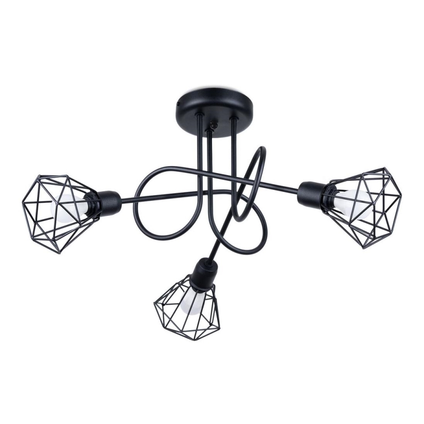 Lampa sufitowa na pręcie ARTEMIS 3xE14/40W/230V czarna