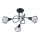 Lampa sufitowa na pręcie ARTEMIS 3xE14/40W/230V czarna