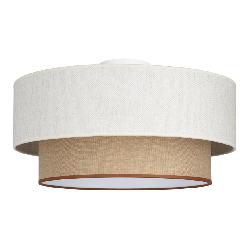 Lampa sufitowa NATIA 1xE27/60W/230V biała/brązowa