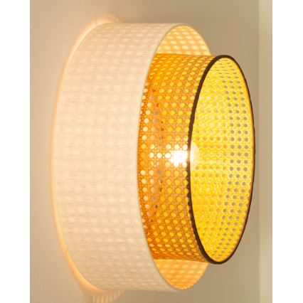 Lampa sufitowa NATIA 1xE27/60W/230V biała/brązowa