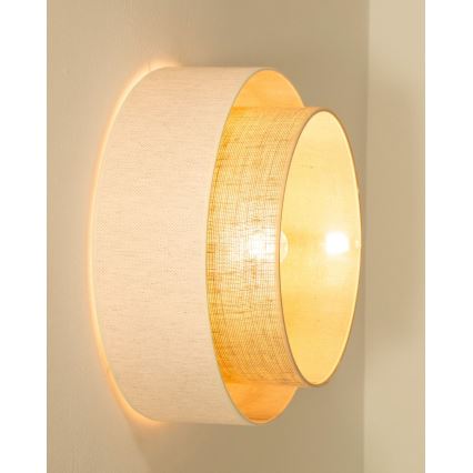 Lampa sufitowa NATIA 1xE27/60W/230V biała/brązowa