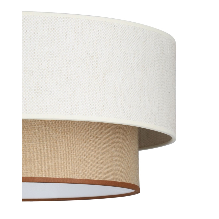 Lampa sufitowa NATIA 1xE27/60W/230V średnica 45 cm biała/brązowa