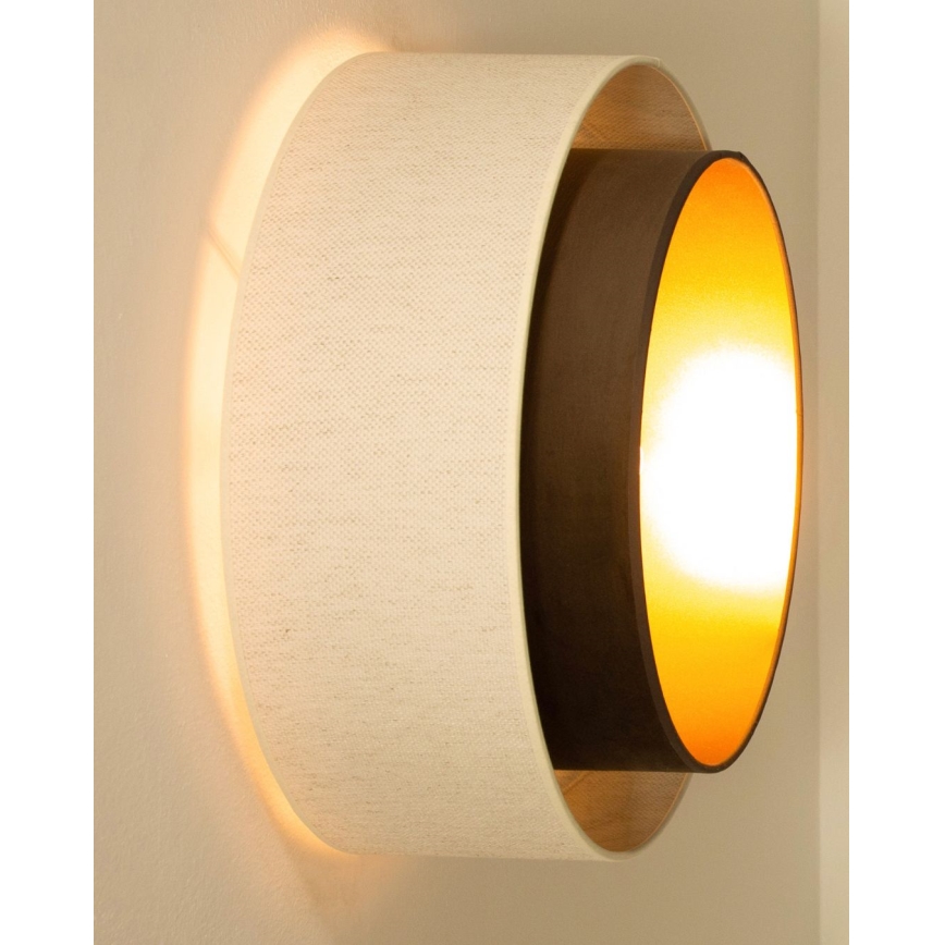 Lampa sufitowa NATIA 1xE27/60W/230V średnica 45 cm biało-brązowa